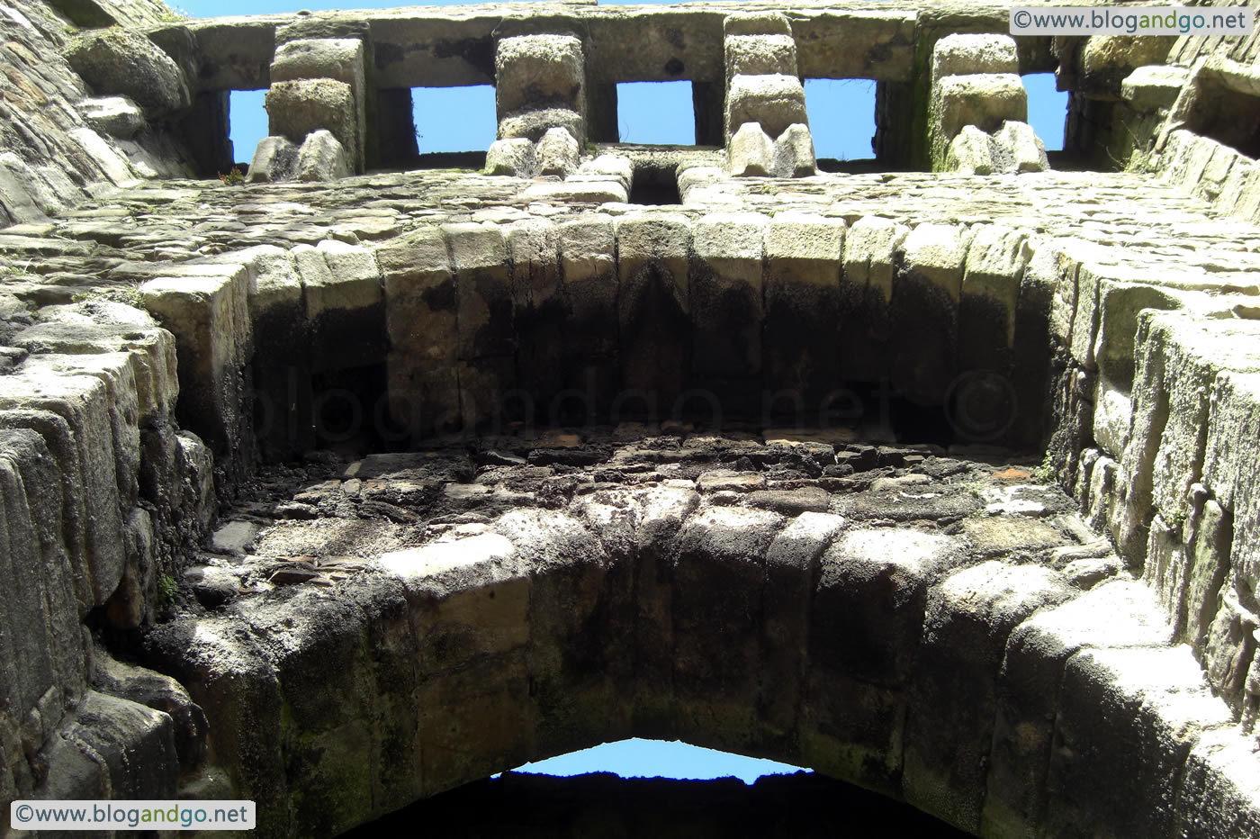 Beaumaris Castle - Murder holes in the South gate
